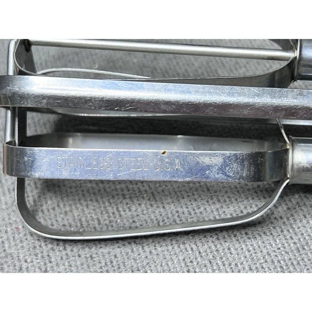 Vintage 50s Oekcoo Manual Hand Held Mixer Beater Stainless Steel USA